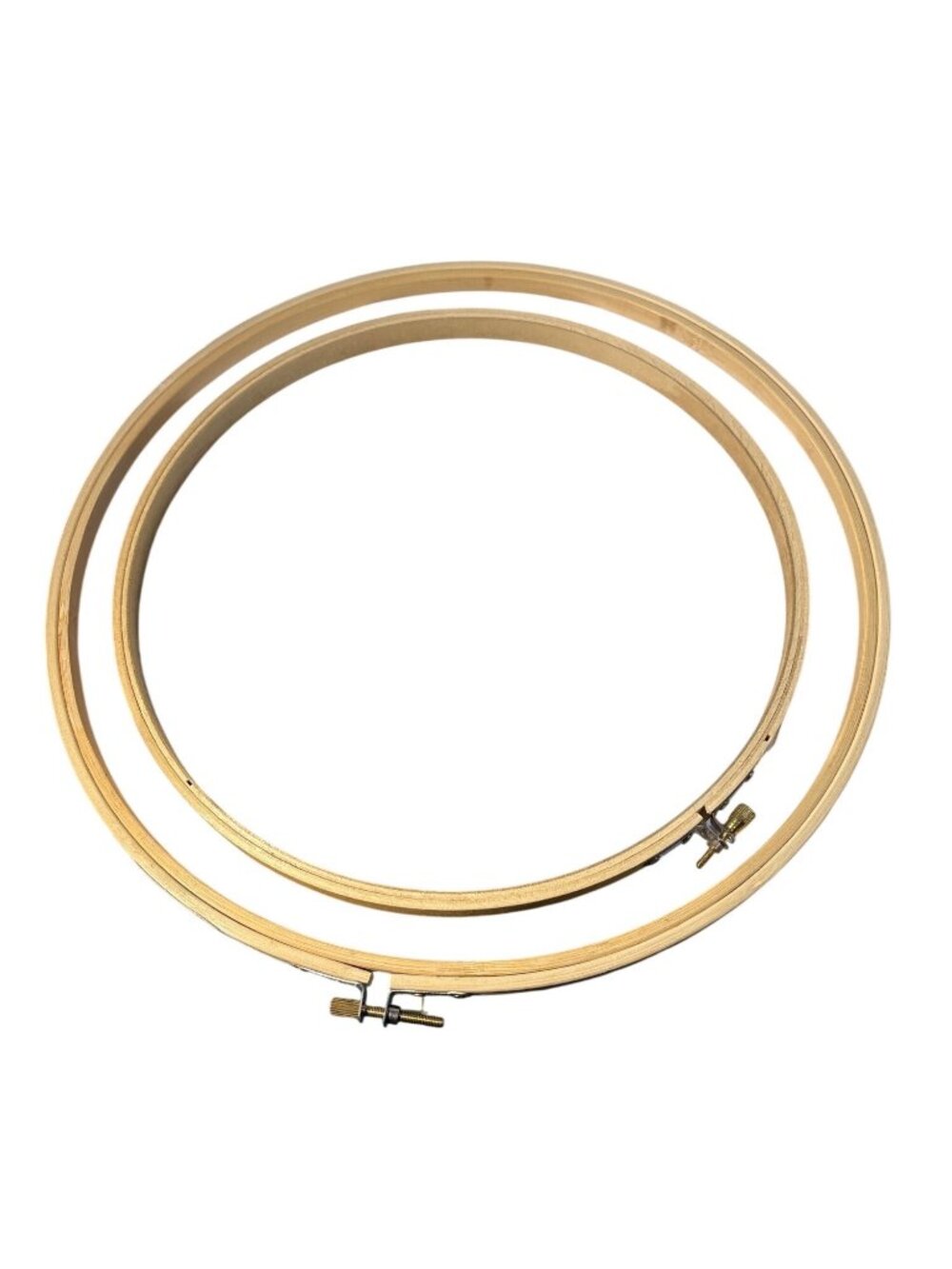 Embroidery Hoops 10" & 12" Bamboo Circular Frame Set For Sewing & Crafts NEW